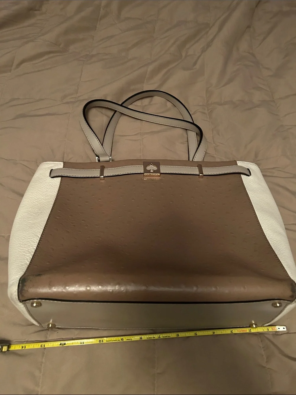 Kate Spade Women’s Two-Tone Brown and Cream large Tote Bag
